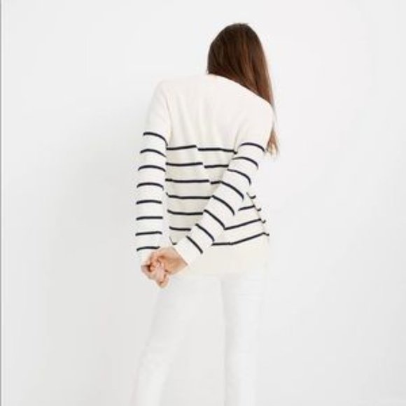 Madewell Thompson Pocket Striped Pullover Sweater - Picture 3 of 15